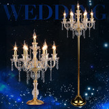 新款欧式婚礼水晶灯路引婚庆道具留影区签到台庆典演出装饰烛台