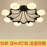 美式客厅灯吸顶灯欧式创意梅花灯现代简约客厅led顶灯卧室餐厅灯