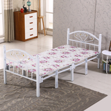 加固儿童折叠床四折床1米1.2米1.5米单人双人床陪护床硬板床木床