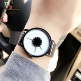 新年礼物 Enmex颠覆的秒针创意手表 独特视角 倒立指针简洁手表