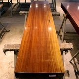 【尺寸200*42*10】实木原木电视柜简约现代奥坎大板吧台桌酒吧台