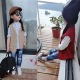 春秋新款韩版儿童马甲1-2-3-4岁男女童宝宝毛线马甲长款外套开衫
