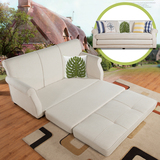 美式乡村布艺沙发床小户型客厅可拆洗简约可折叠沙发多功能两用床