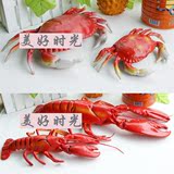 批发仿真海鲜模型塑料大龙虾模型螃蟹橱柜超市摆设装饰品儿童玩具