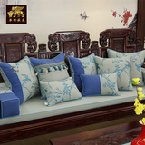 红木家具中式坐垫刺绣花靠垫抱枕套实木沙发垫圈椅垫罗汉床垫定制