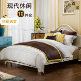 现代简约风格展厅床上用品样板房间床品多件套软装家具卖场含芯