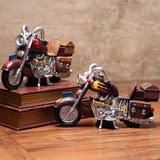 欧式复古怀旧摩托车模型摆件家居客厅电视柜酒柜店铺咖啡厅装饰品