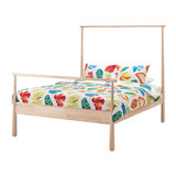 创意宜家IKEA代购 格约拉 床架 桦木 实木床 含床板 150*200cm