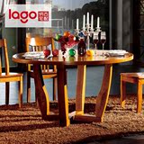 纳古家具橡木餐桌圆形 现代中式实木1.5米家用饭桌 餐桌圆桌包邮