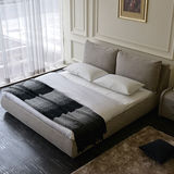 可拆洗布艺软床现代小户型布床高箱储物软床婚床1.5/1.8米双人床