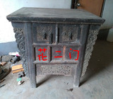 古董家具 中国风格老家具桌 旧家具 老物件花二门 二屉桌 收藏