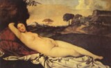 高清世界名画入睡的维纳斯油画装饰画电子版人物人体油画图片素材