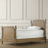 1820HOME 美式乡村/欧式复古 莱顿床橡木单人床/儿童床 现货