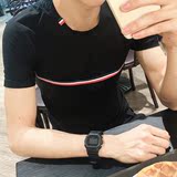 青少年短袖t恤男14-15岁学生圆领秋季韩版修身男士装S码卡通潮16