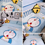 全棉卡通婴童可爱叮当猫哆啦A梦机器猫床上四件套婴儿床亲子床品