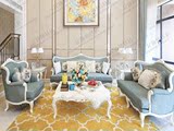 时尚美式法式客厅茶几沙发地毯 欧式格子卧室样板间宜家地毯定制