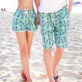 沙滩情侣装夏装2016海边度假蜜月海滩夏季男女短袖t恤沙滩裤套装