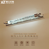 香江 镜前灯LED现代简约卫生间浴室高端气泡水晶柱灯具不锈钢壁灯