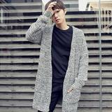 秋季韩版青年薄款中长款针织衫线衫开衫毛衣外套披风羊毛衫潮男装