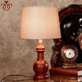 高档实木质新中式台灯卧室床头灯美式复古典欧式台灯现代客厅书房