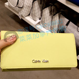 加拿大直邮正品Calvin Klein CK 全皮十字纹钱包 女士长款钱包