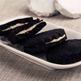 米诺烘焙 国王纯黑可可白巧克力夹心曲奇饼干 手工制作无添加剂
