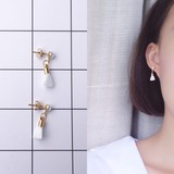 韩国珍珠MINI小流苏耳钉耳环简约气质3色潮女配饰品 R075
