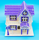 批发小女孩超大号房子模型儿童益智玩具3-10岁3d立体拼图木质包邮