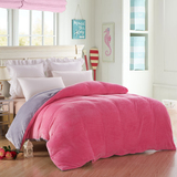 珊瑚绒被套单件加厚保暖纯色法莱绒被罩冬季床上用品单人双人宿舍