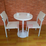 特价咖啡厅冷饮店快餐店桌椅子 奶茶店甜品店桌椅组合 一桌两椅