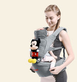 迪士尼婴儿背带 多功能四季通用宝宝腰凳儿童双肩抱坐凳夏透单登