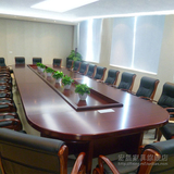 办公家具办公桌油漆会议桌可定制胡桃木贴皮大型椭圆烤漆长条上海