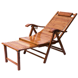 现代简约阳台午休椅子折叠实木碳化休闲竹子摇椅逍遥椅靠背午睡椅