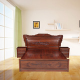 红木床双人床1.8米带抽届床头柜酸枝木兰亭序花梨木古典家具组合