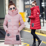 韩版2016冬季新品棉服女  时尚中长款棉衣  加厚保暖显瘦修身棉袄