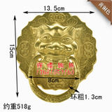 中式家具铜配件兽头拉环纯铜仿古大门拉手狮子头把手古铜色小拉手