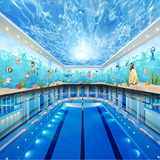 卡通海洋世界墙纸 游泳馆幼儿园儿童房背景墙壁纸 无缝大型壁画
