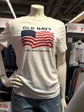 OLD NAVY女装 徽标国旗女式短袖T恤春季新款圆领上衣120063老海军