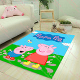 可爱儿童房小猪佩琪地毯幼儿园爬行毯床边卧室卡通动物男女孩定制
