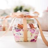 糖盒批发婚庆水彩紫色婚礼高档结婚糖盒欧式创意个性喜糖盒子创意