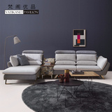 可拆洗布艺沙发组合小户型 北欧简约现代客厅组装转角贵妃沙发