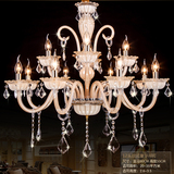 欧式水晶吊灯现代客厅餐厅卧室灯简欧LED蜡烛灯奢华别墅美式灯具