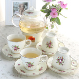 欧式家用泡茶杯陶瓷花茶茶具套装特价过滤透明耐热玻璃泡花茶壶