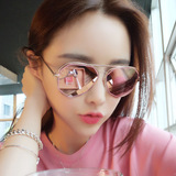 韩国时尚圆脸偏光太阳镜新款明星网红同款墨镜女潮2016复古眼镜框