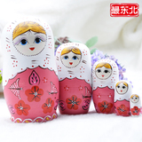 俄罗斯精品椴木套娃5五层套娃儿童玩具创意许愿娃生日礼物摆件