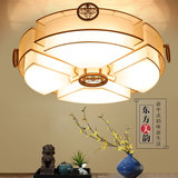 新中式吸顶灯客厅灯led圆形中式灯简约现代大气铁艺卧室餐厅灯具