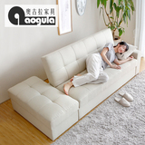 奥古拉 日式简约小户型多功能布艺沙发床 可折叠沙发床两用