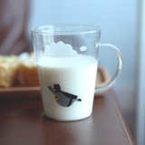 HAMO哈墨新品 飞翔的超级英雄 玻璃杯带杯柄 创意zakka早餐杯子