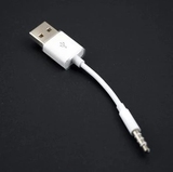 苹果 shuffle MP3 ipod 播放器 充电线 3.5mm转USB数据线夹子新款