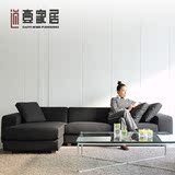 日式布艺沙发组合现代美式单人皮布沙发可拆洗小户型简约北欧客厅